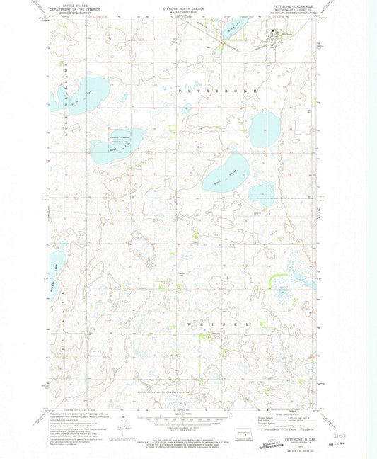 1972 Pettibone, ND - North Dakota - USGS Topographic Map