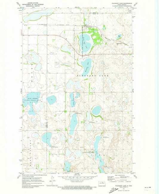 1971 Pleasant Lake, ND - North Dakota - USGS Topographic Map