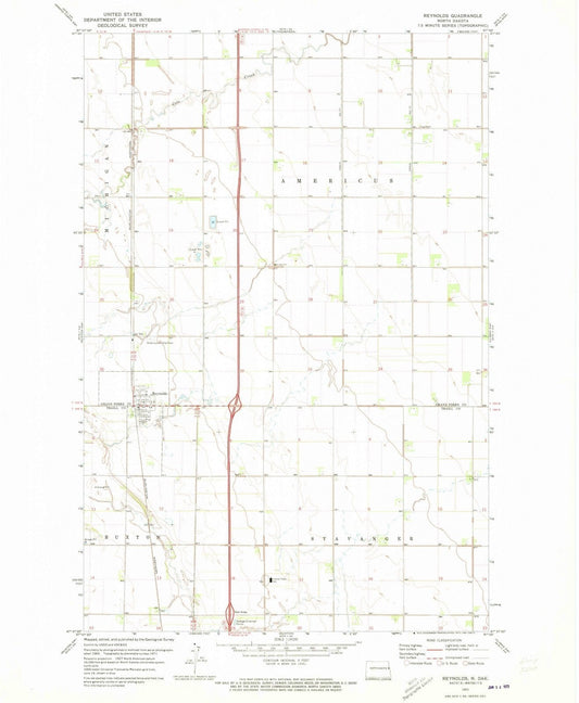 1971 Reynolds, ND - North Dakota - USGS Topographic Map