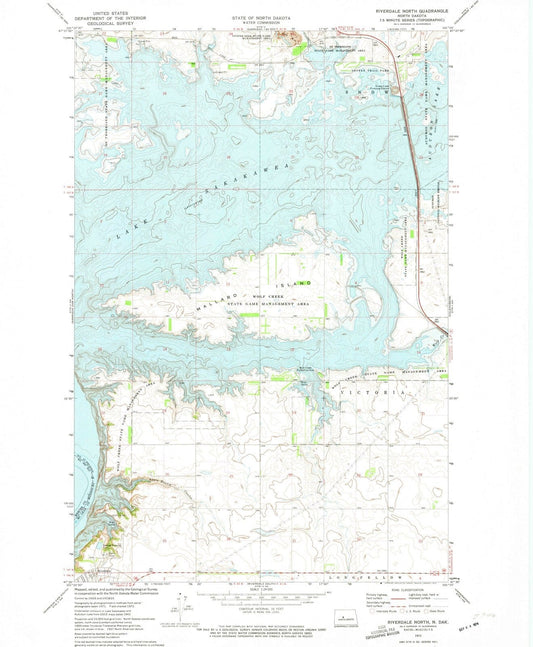 1972 Riverdale North, ND - North Dakota - USGS Topographic Map