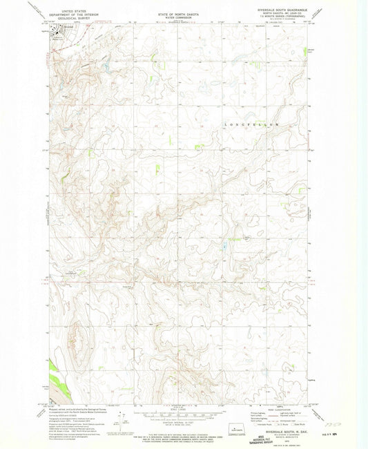 1972 Riverdale South, ND - North Dakota - USGS Topographic Map