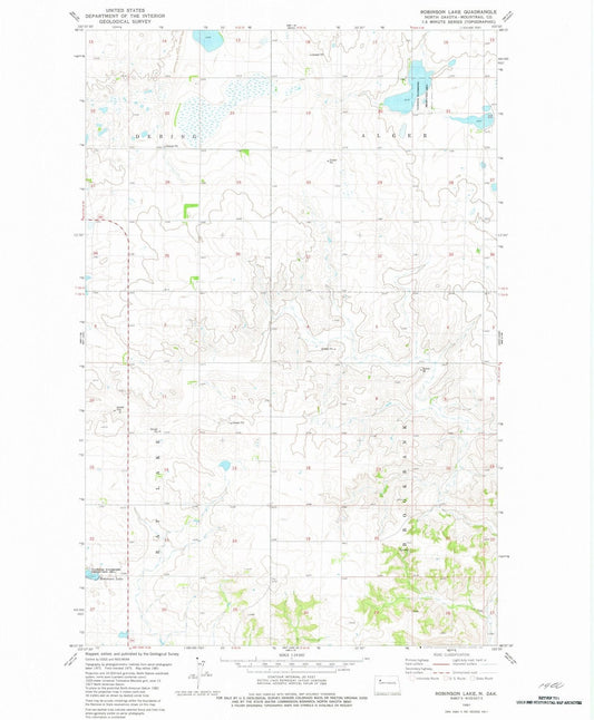 1981 Robinson Lake, ND - North Dakota - USGS Topographic Map