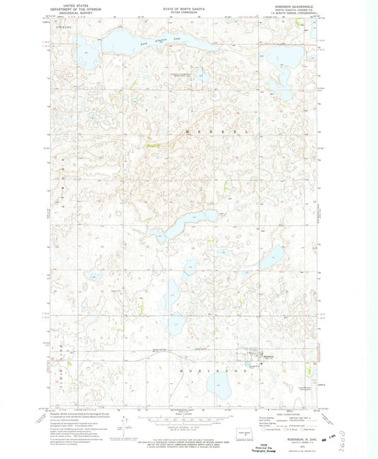 1972 Robinson, ND - North Dakota - USGS Topographic Map