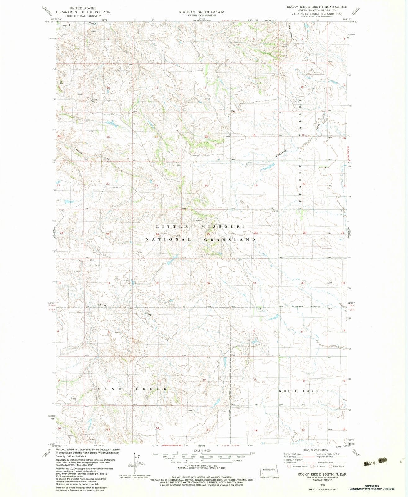 1982 Rocky Ridge South, ND - North Dakota - USGS Topographic Map