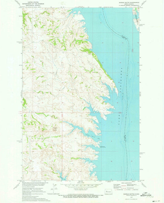 1970 Saddle Butte, ND - North Dakota - USGS Topographic Map