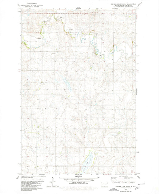 1979 Senger Lake North, ND - North Dakota - USGS Topographic Map