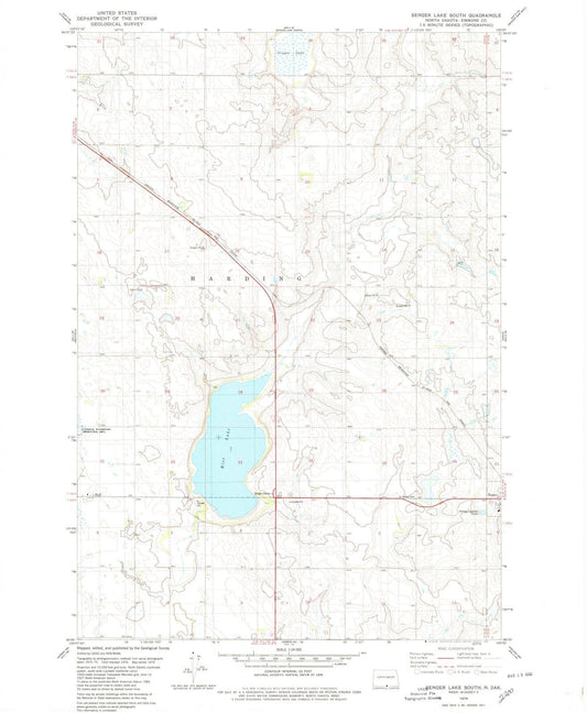 1979 Senger Lake South, ND - North Dakota - USGS Topographic Map