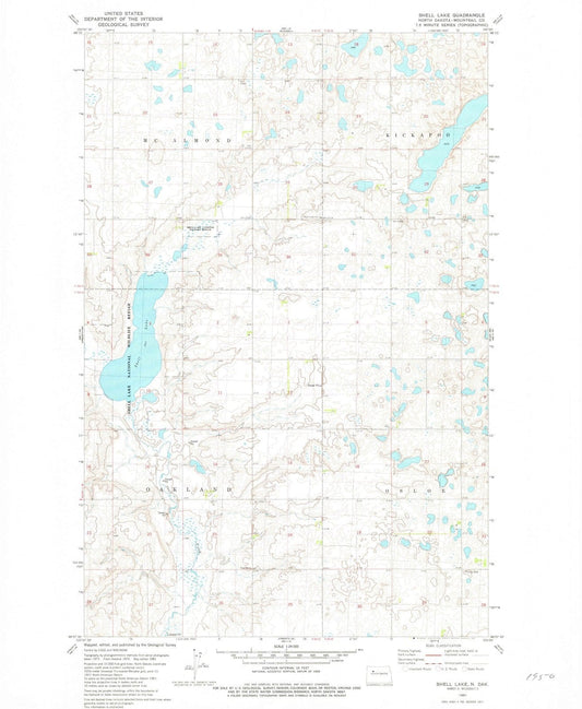 1981 Shell Lake, ND - North Dakota - USGS Topographic Map