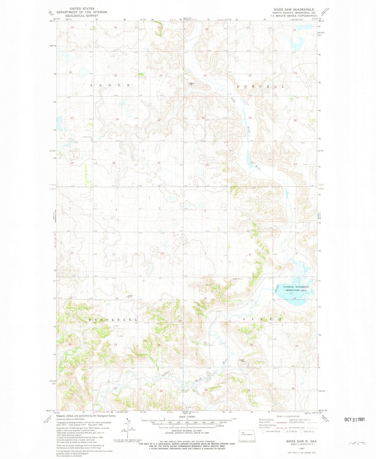 1981 Sikesam, ND - North Dakota - USGS Topographic Map
