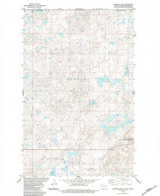 1983 Skjermo Lake, ND - North Dakota - USGS Topographic Map