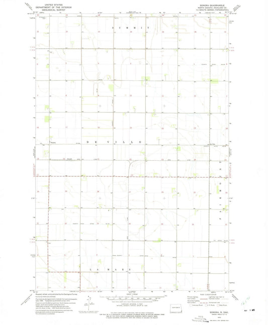 1972 Sonora, ND - North Dakota - USGS Topographic Map