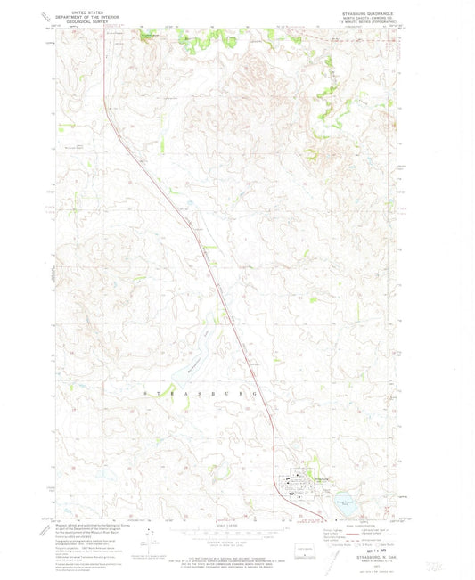 1971 Strasburg, ND - North Dakota - USGS Topographic Map