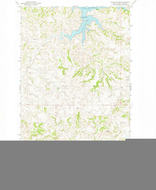 1970 String Buttes, ND - North Dakota - USGS Topographic Map