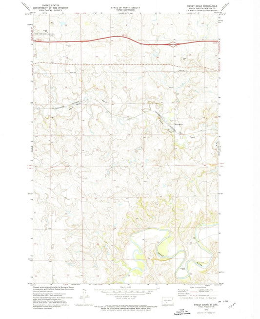 1972 Sweet Briar, ND - North Dakota - USGS Topographic Map