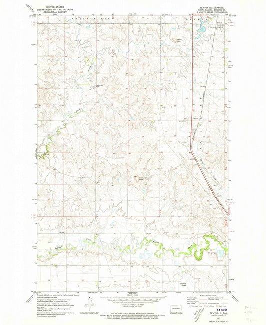 1971 Temvik, ND - North Dakota - USGS Topographic Map