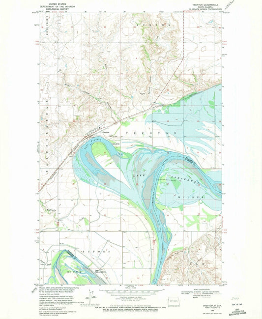 1969 Trenton, ND - North Dakota - USGS Topographic Map