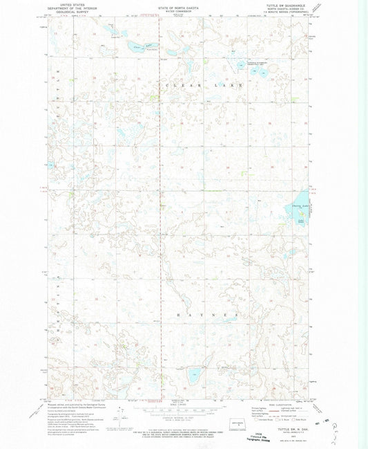 1972 Tuttle, ND - North Dakota - USGS Topographic Map