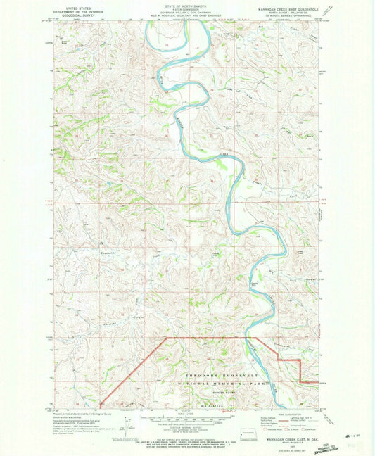 1970 Wannagan Creek East, ND - North Dakota - USGS Topographic Map