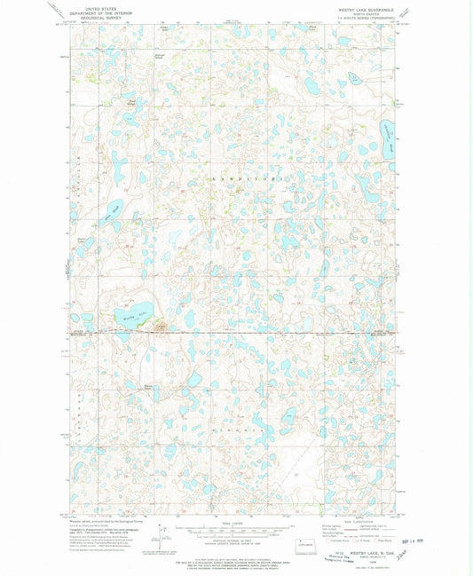 1978 Westby Lake, ND - North Dakota - USGS Topographic Map
