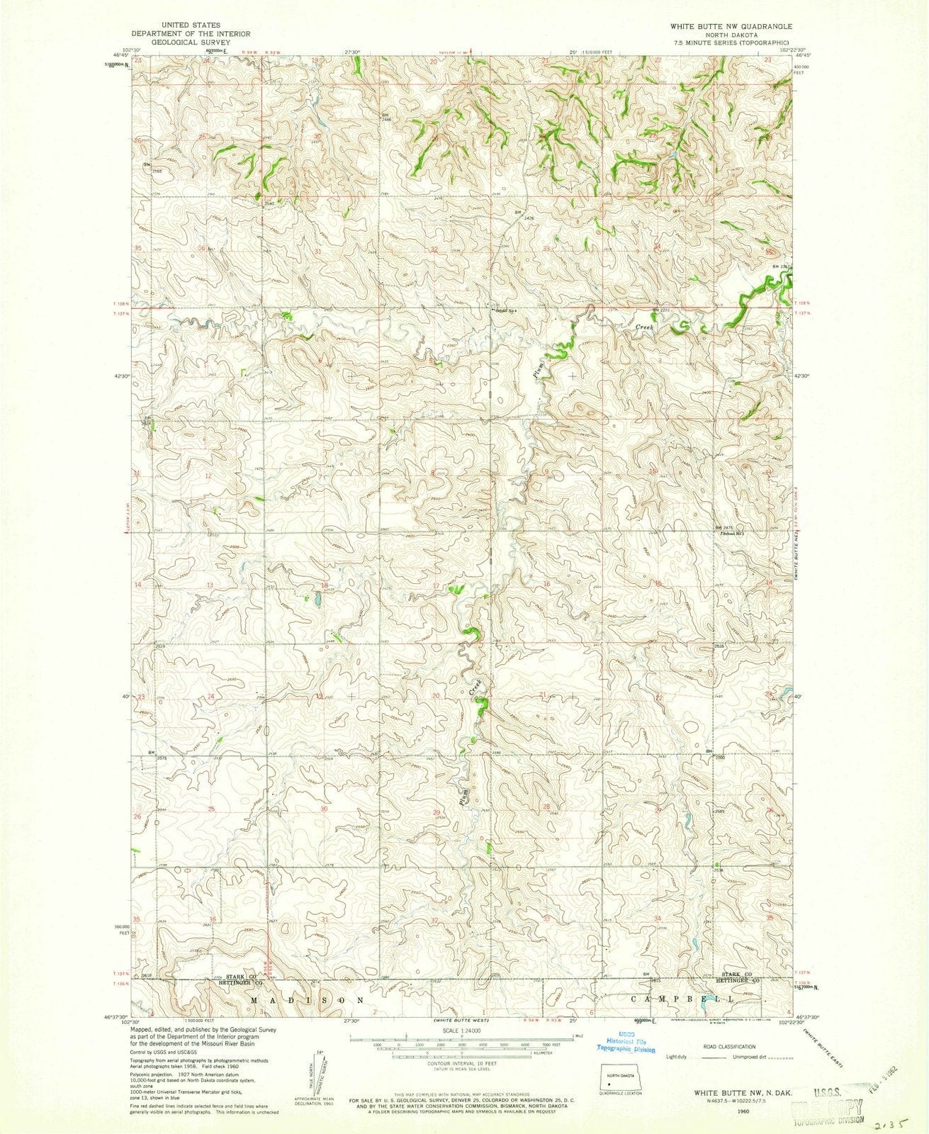 1960 White Butte, ND - North Dakota - USGS Topographic Map v2
