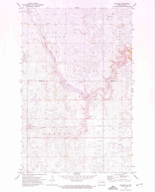 1971 Whitman, ND - North Dakota - USGS Topographic Map