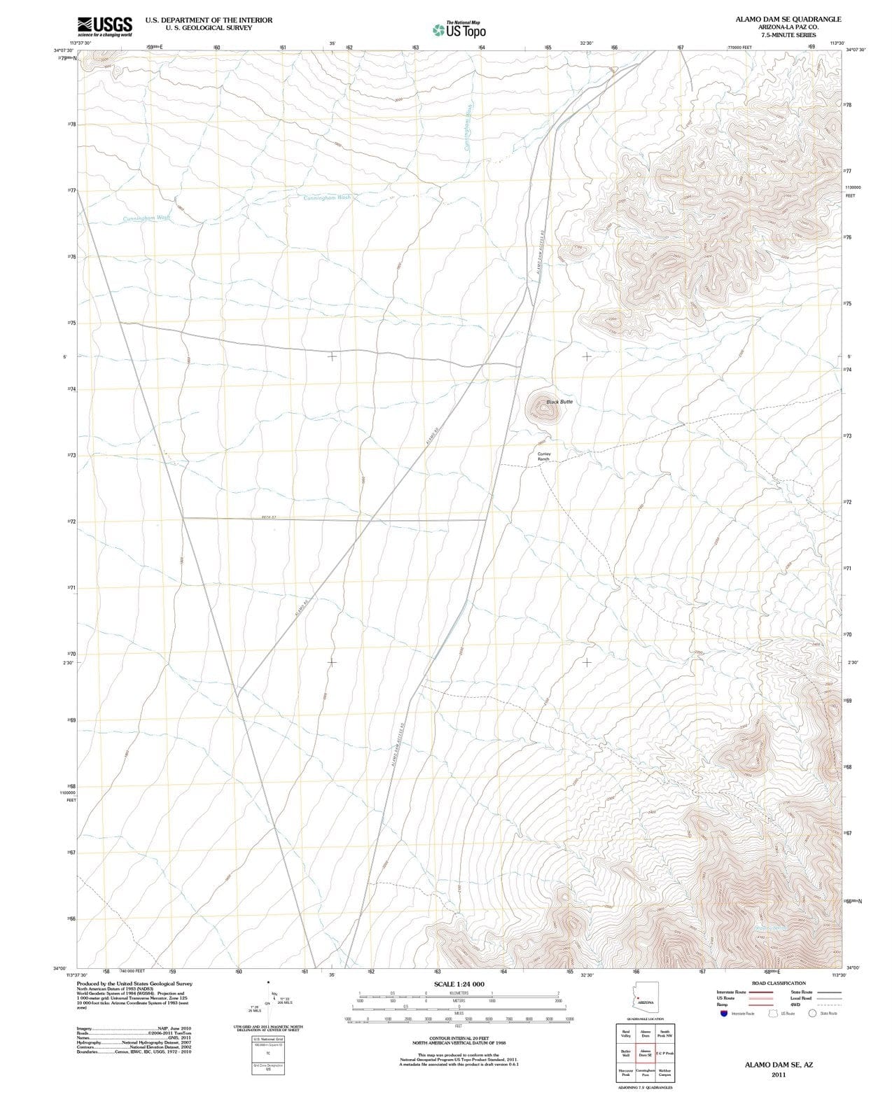 2011 Alamoam, AZ - Arizona - USGS Topographic Map v2