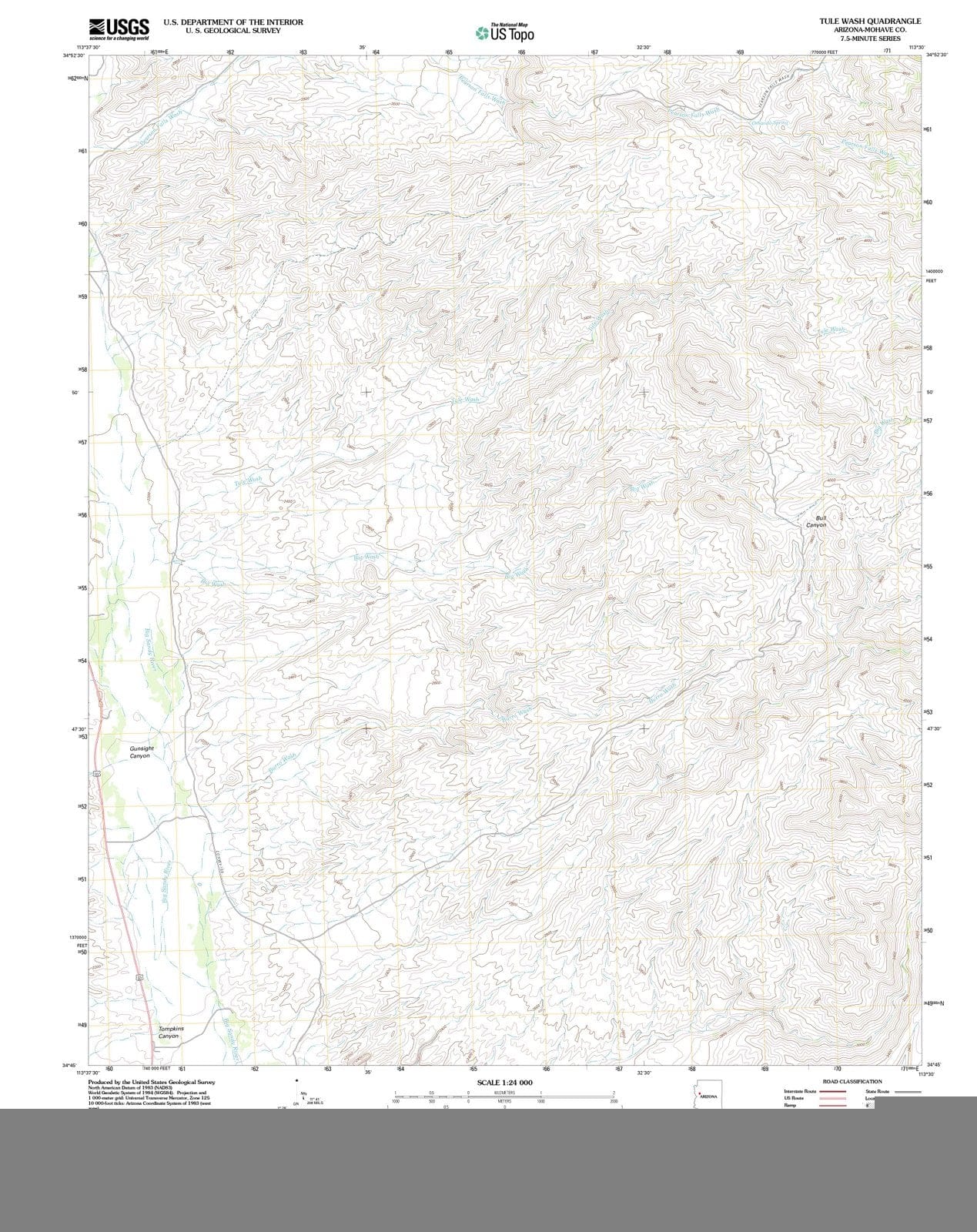 2011 Tule Wash, AZ - Arizona - USGS Topographic Map