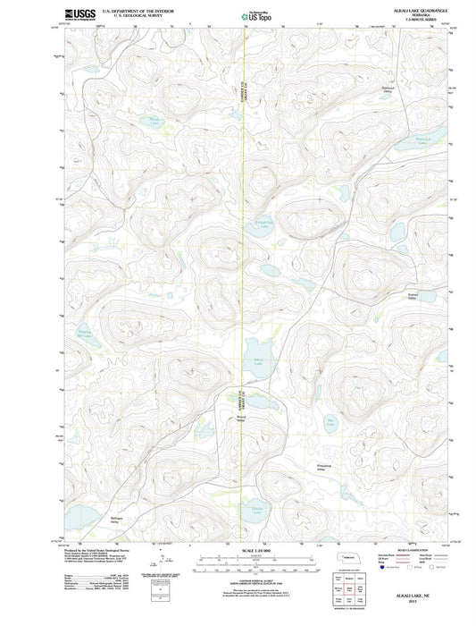 2011 Alkali Lake, NE - Nebraska - USGS Topographic Map