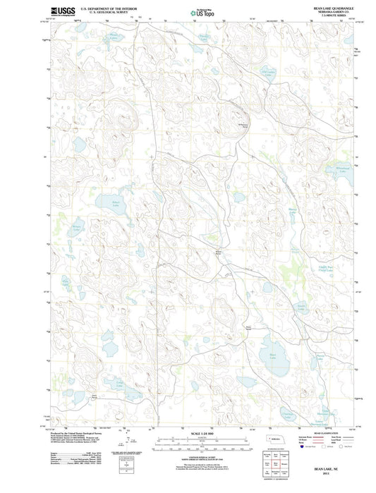 2011 Bean Lake, NE - Nebraska - USGS Topographic Map