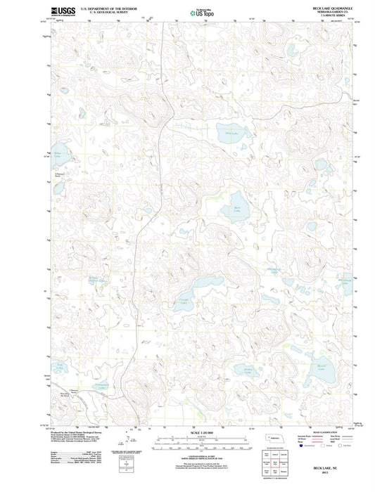 2011 Beck Lake, NE - Nebraska - USGS Topographic Map