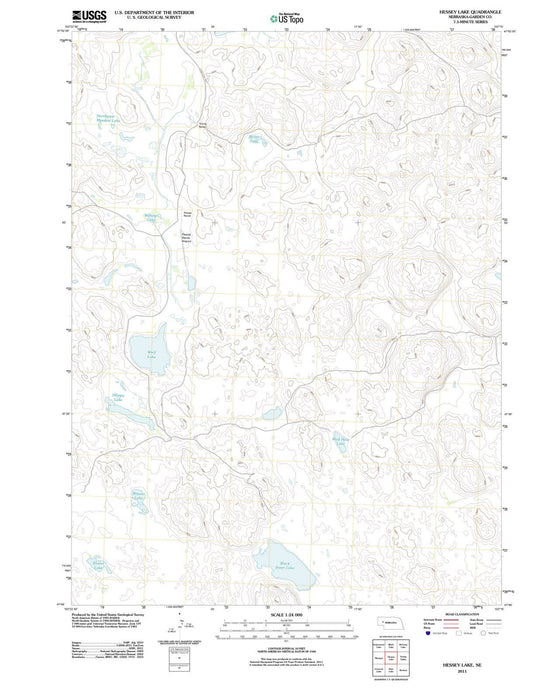 2011 Hessey Lake, NE - Nebraska - USGS Topographic Map