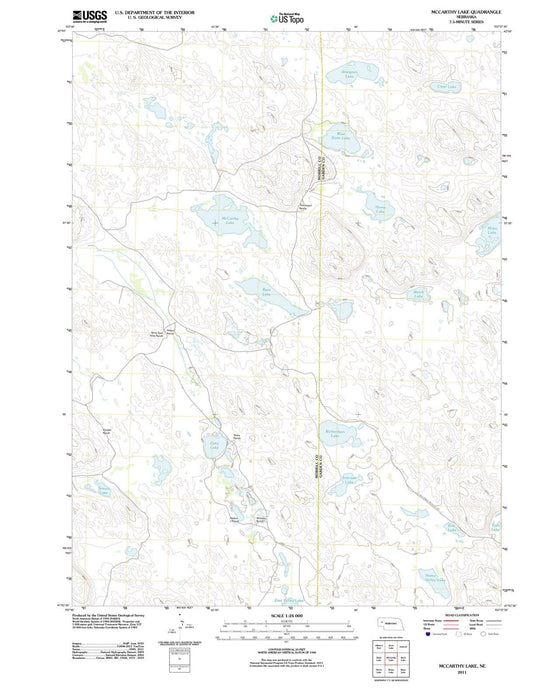 2011 McCarthy Lake, NE - Nebraska - USGS Topographic Map