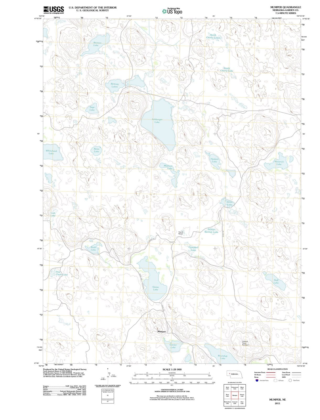 2011 Mumper, NE - Nebraska - USGS Topographic Map