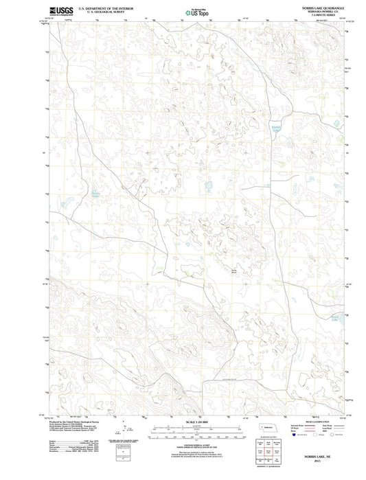 2011 Norris Lake, NE - Nebraska - USGS Topographic Map