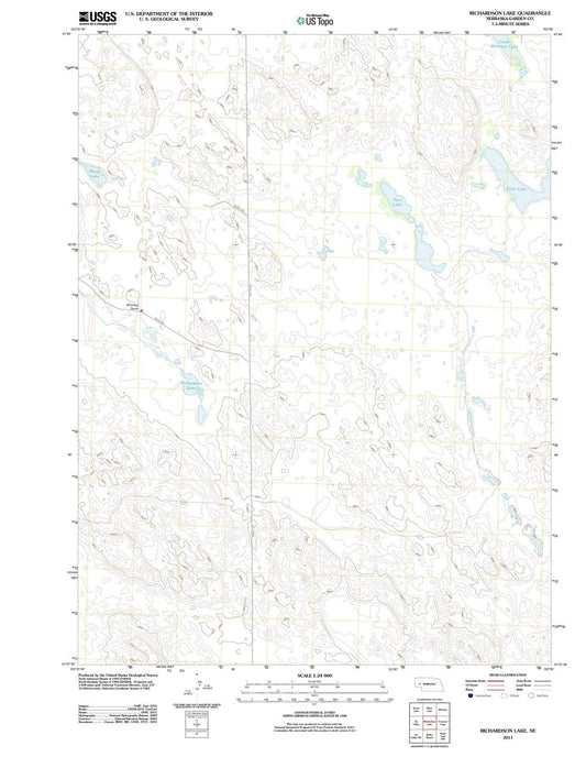 2011 Richardson Lake, NE - Nebraska - USGS Topographic Map