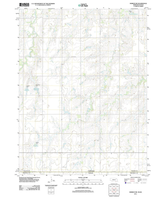 2011 Hebron, NE - Nebraska - USGS Topographic Map v2