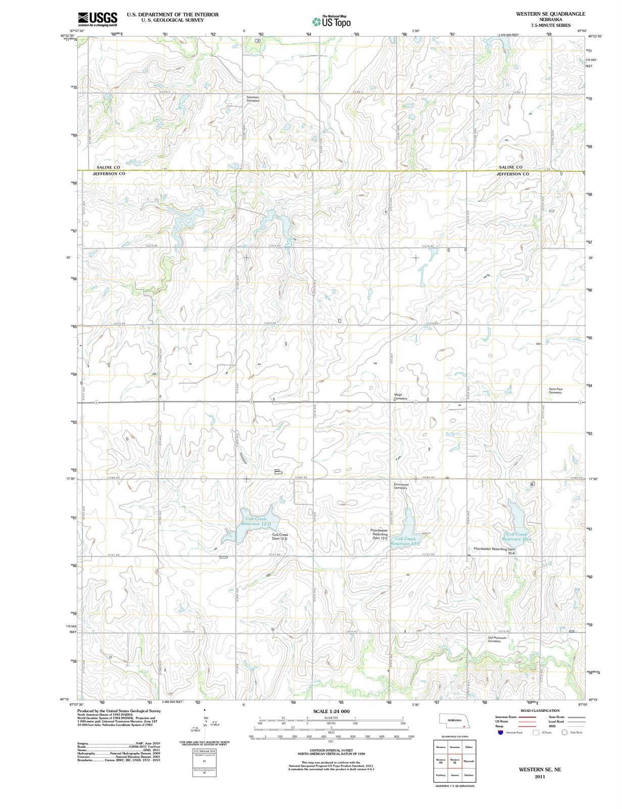 2011 Western, NE - Nebraska - USGS Topographic Map v2