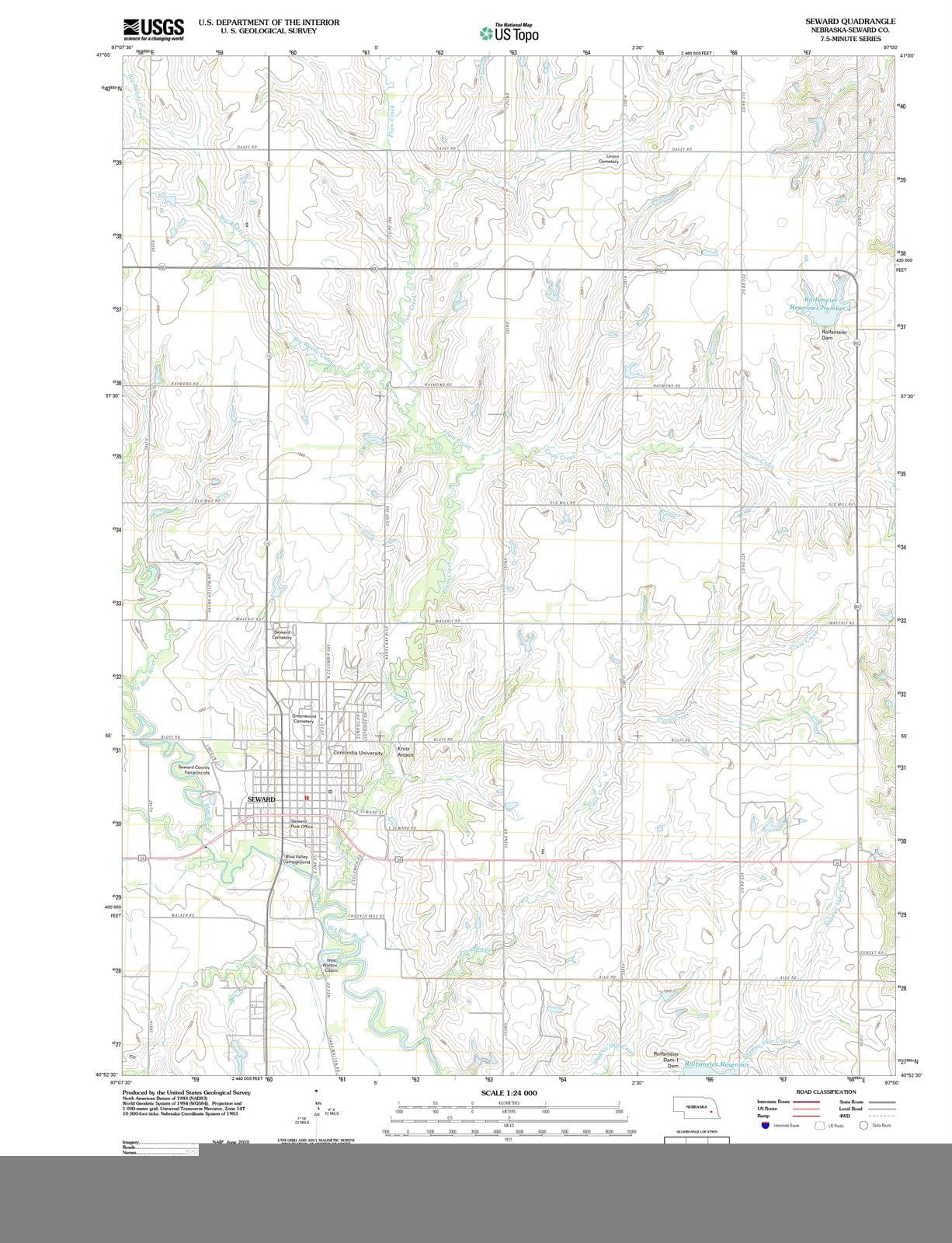 2011 Seward, NE - Nebraska - USGS Topographic Map