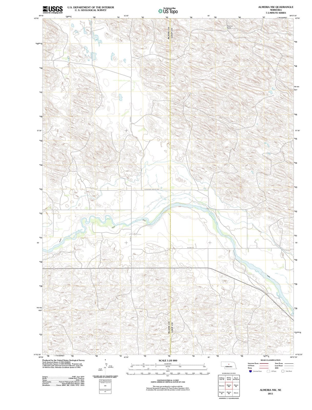 2011 Almeria, NE - Nebraska - USGS Topographic Map v3