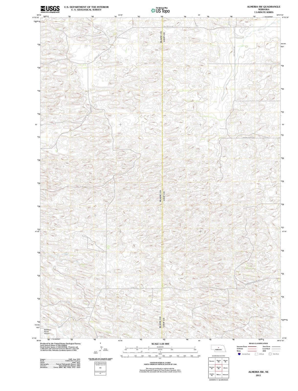 2011 Almeria, NE - Nebraska - USGS Topographic Map v4