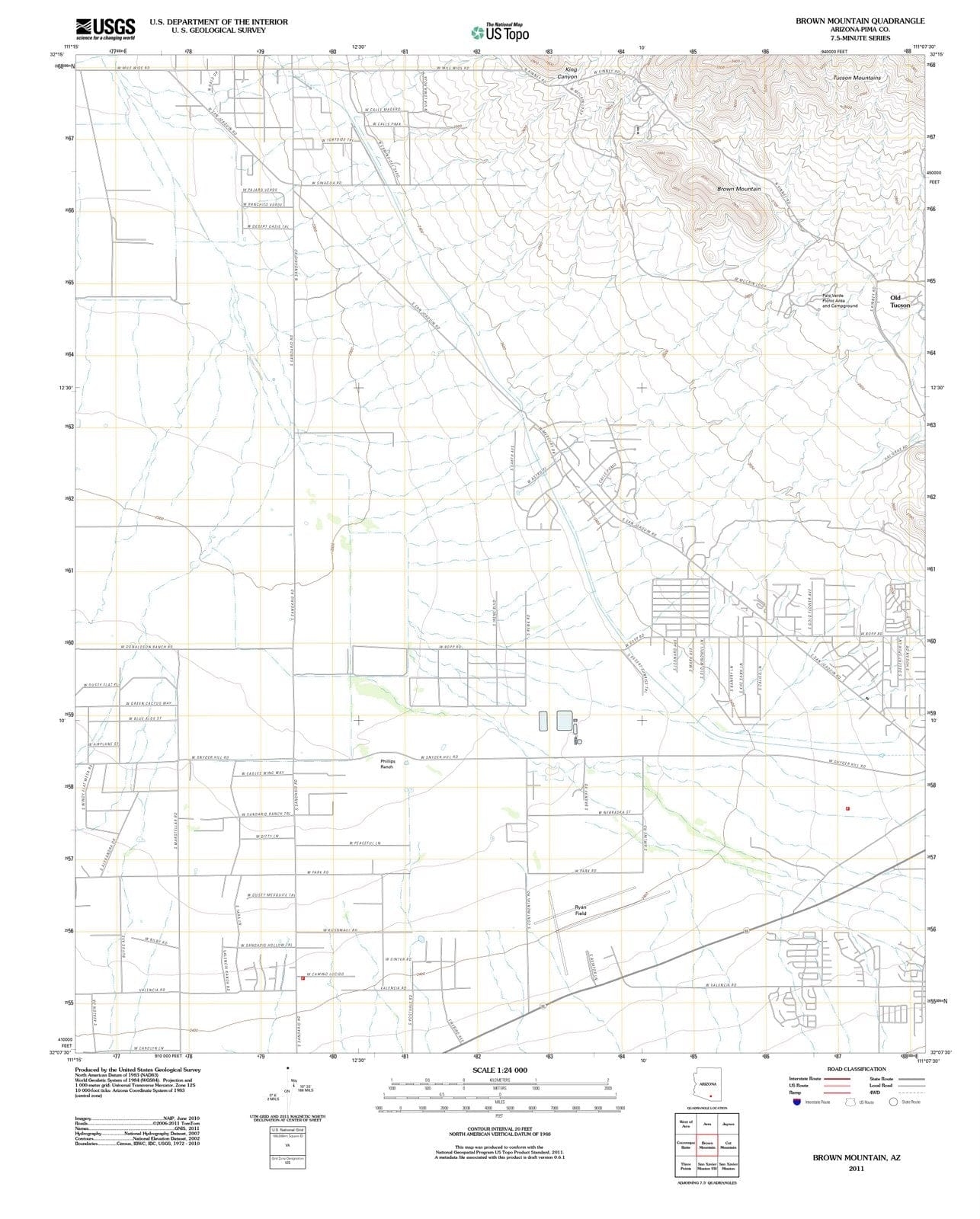 2011 Brown Mountain, AZ - Arizona - USGS Topographic Map