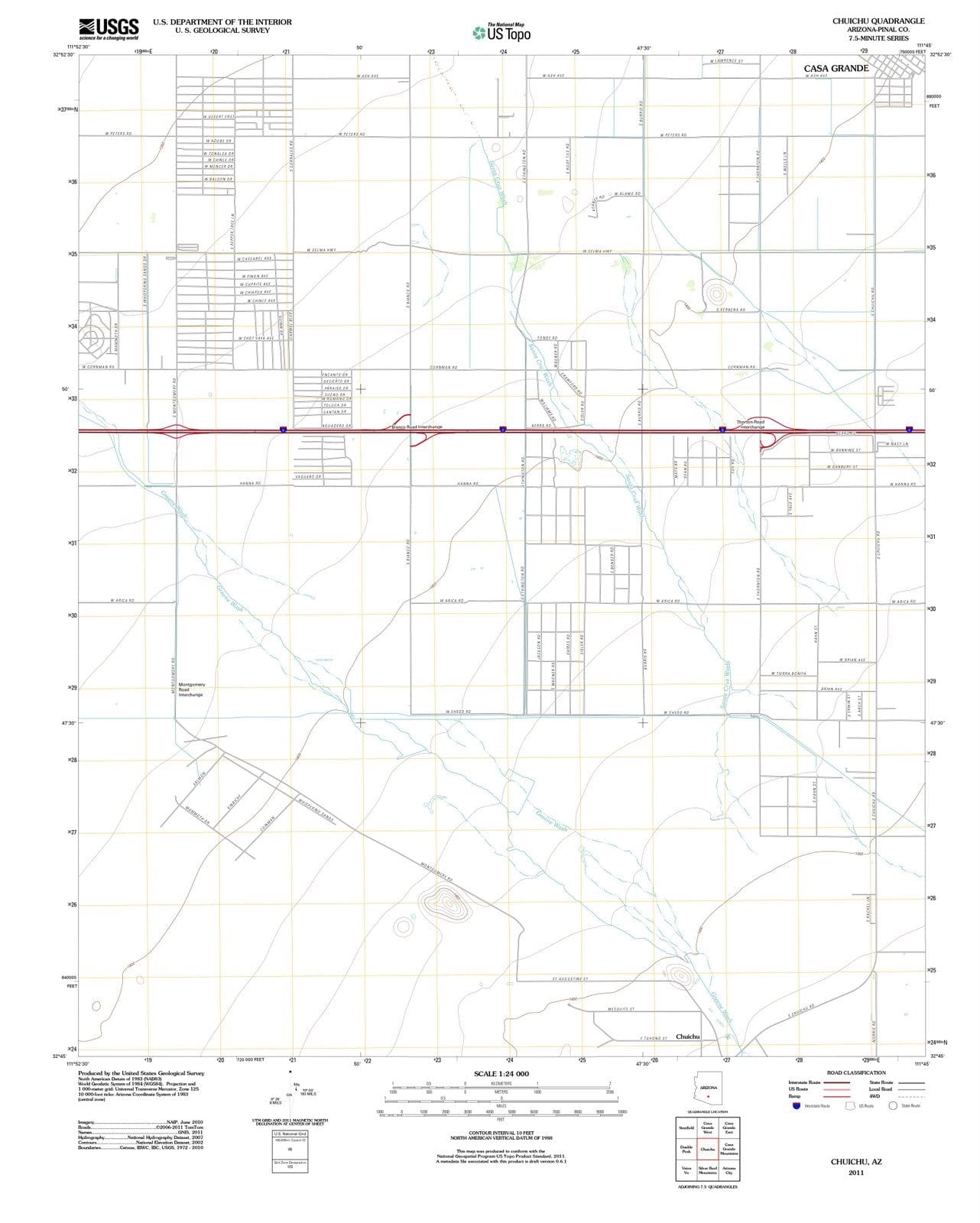 2011 Chuichu, AZ - Arizona - USGS Topographic Map