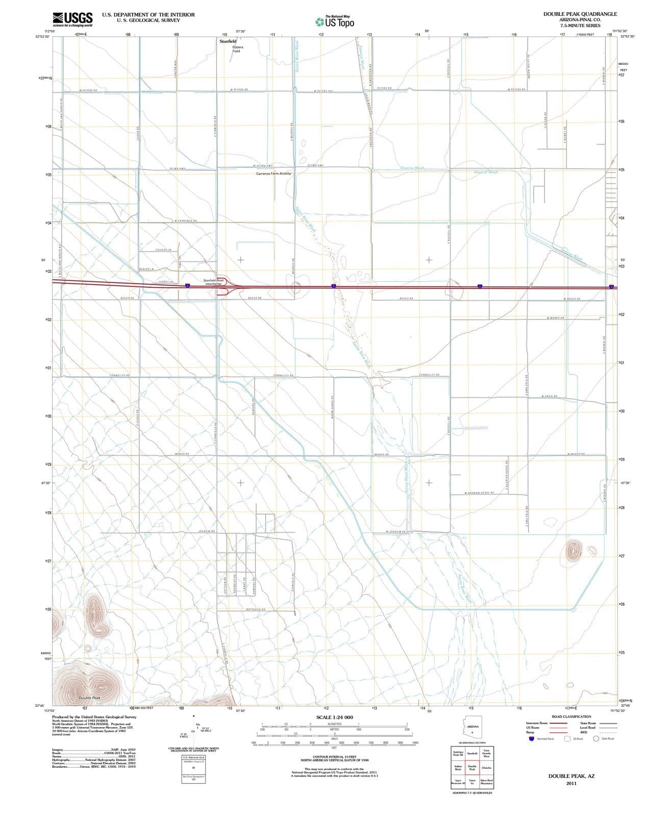 2011 Double Peak, AZ - Arizona - USGS Topographic Map