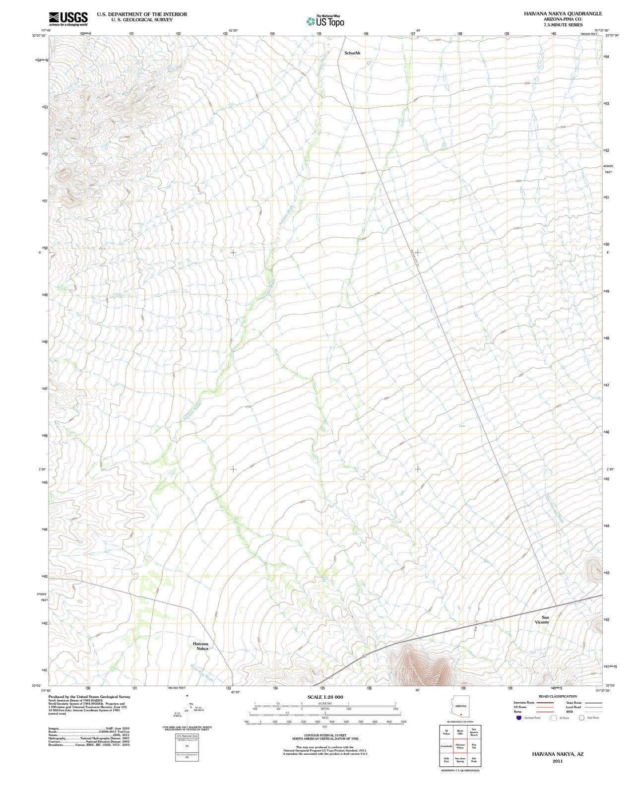 2011 Haivana Nakya, AZ - Arizona - USGS Topographic Map