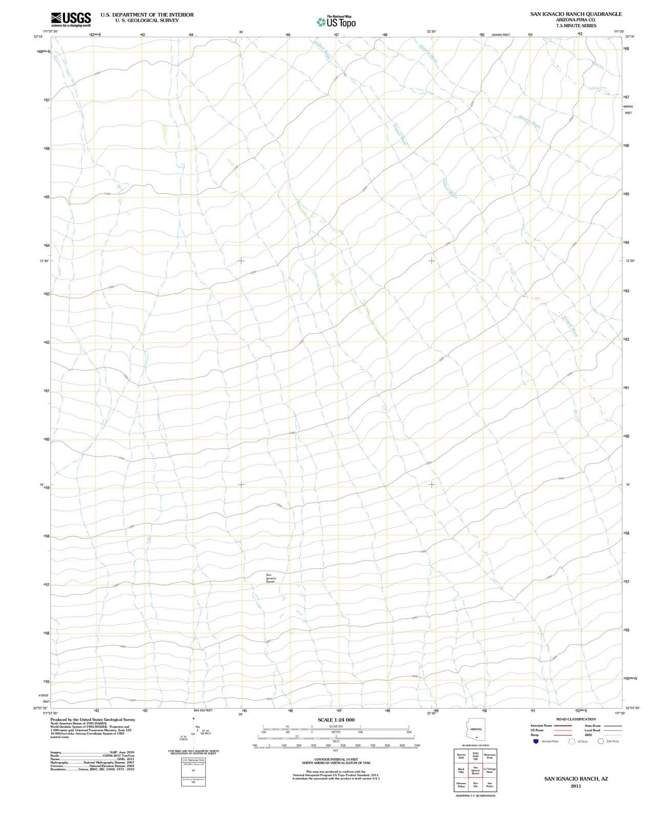 2011 San Ignacio Ranch, AZ - Arizona - USGS Topographic Map
