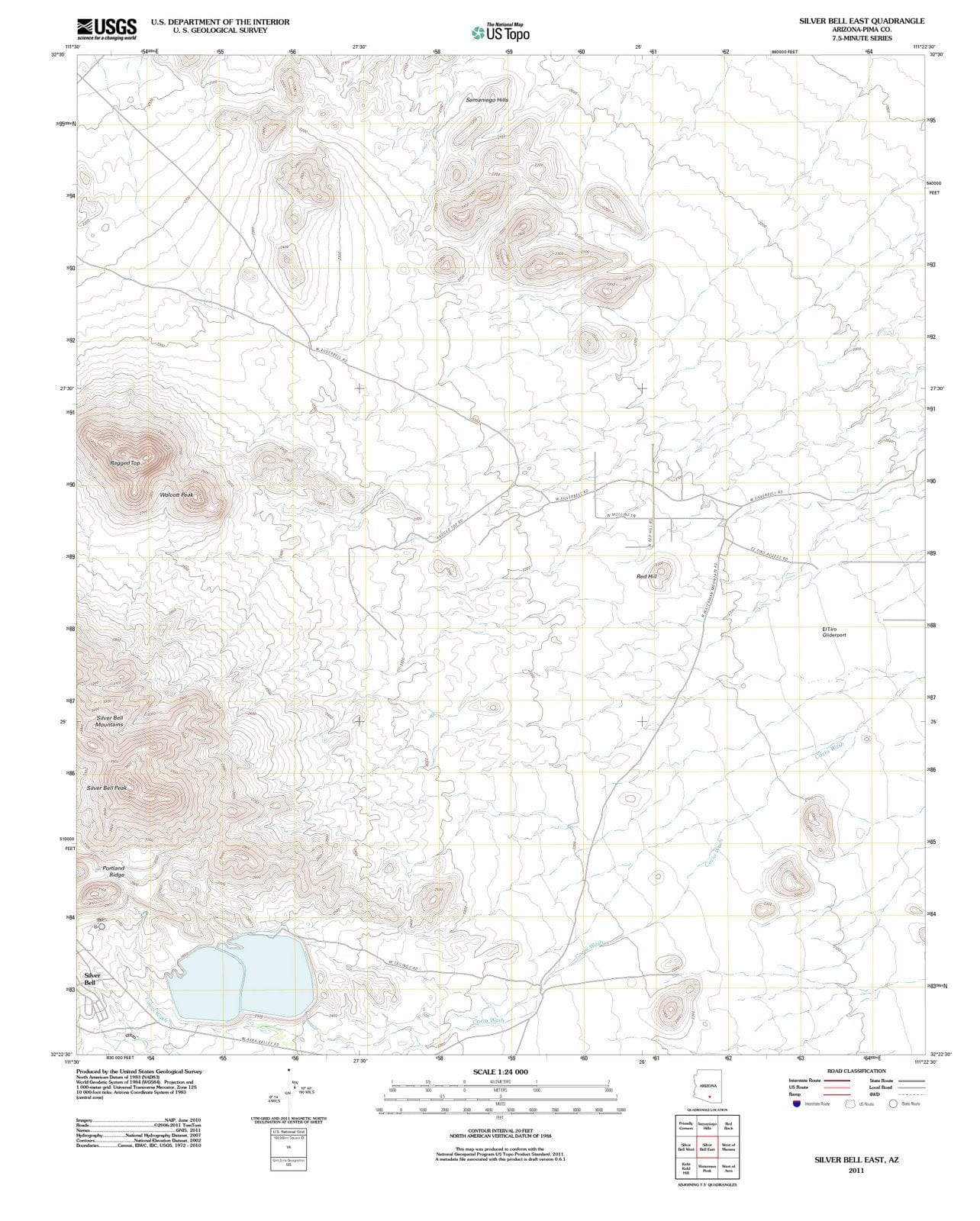 2011 Silver Bell East, AZ - Arizona - USGS Topographic Map