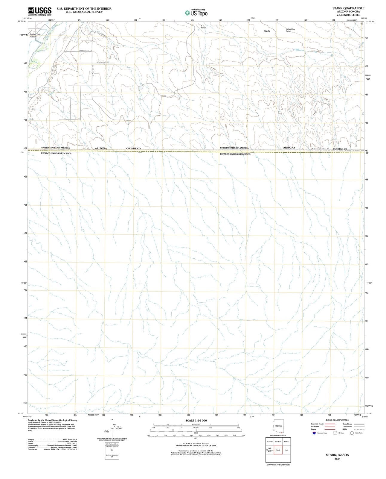 2011 Stark, AZ - Arizona - USGS Topographic Map