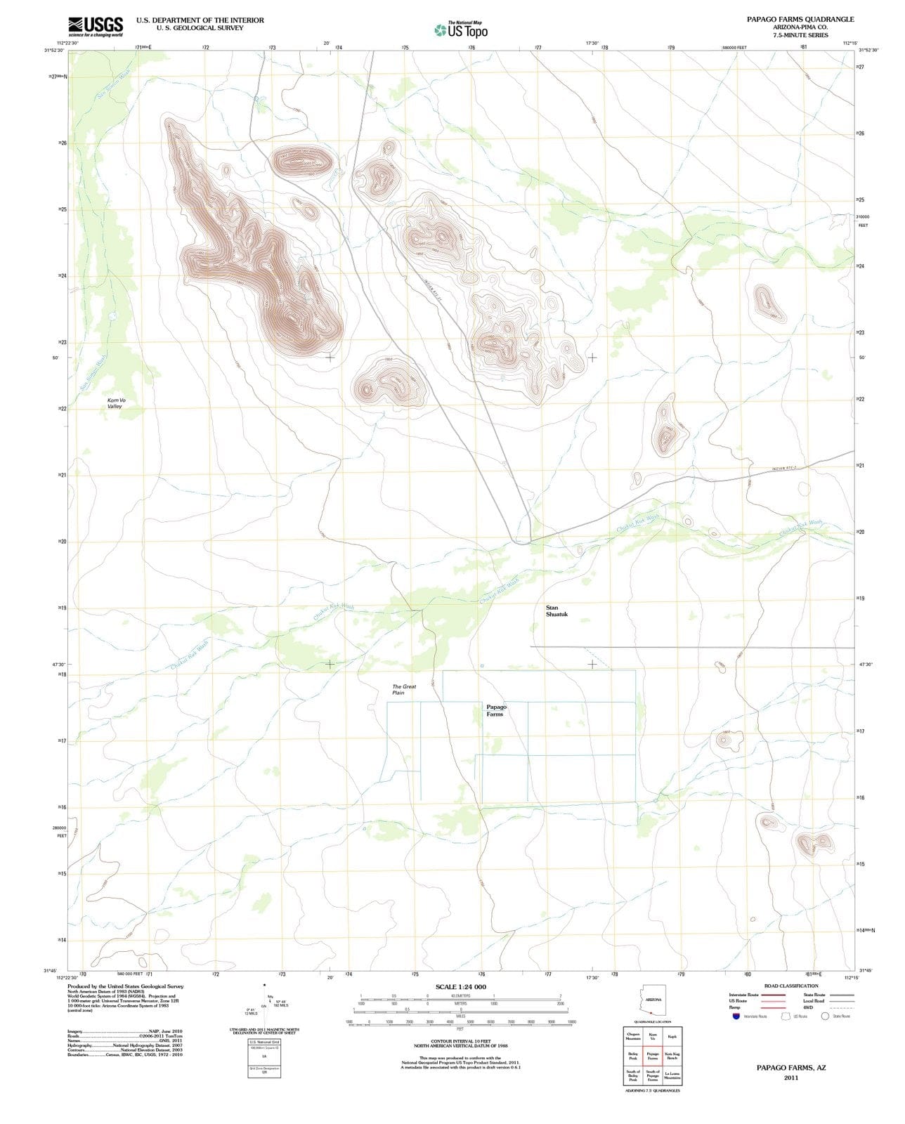 2011 Papago Farms, AZ - Arizona - USGS Topographic Map