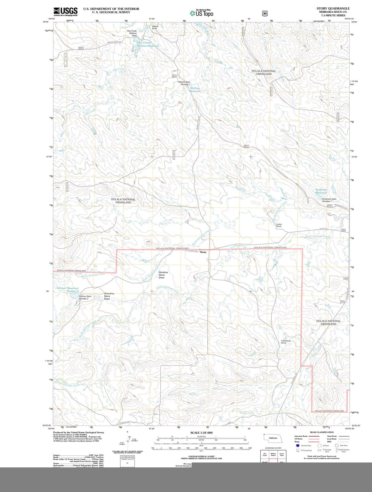 2011 Story, NE - Nebraska - USGS Topographic Map