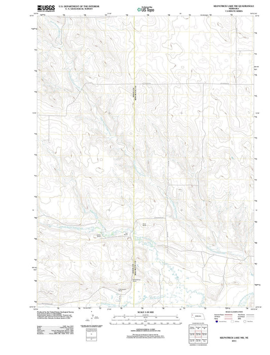 2011 Kilpatrick Lake, NE - Nebraska - USGS Topographic Map v3